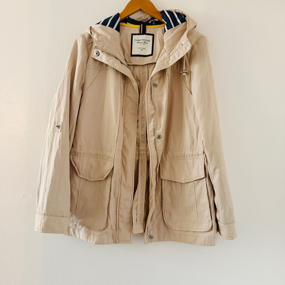 Tommy Hilfiger Beige Windbreaker Light Utility Jacket